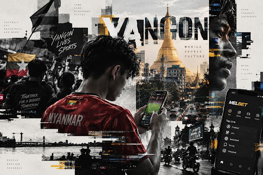 cool-sports-fan-art-collage-with-black-and-white-pieces-of-city-and-fan-with-jersey